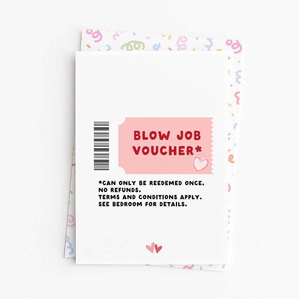 "Blow Job Voucher" Greeting Card