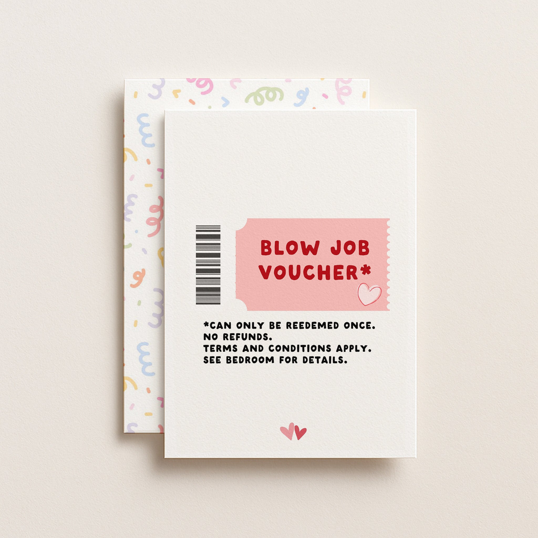 "Blow Job Voucher" Greeting Card