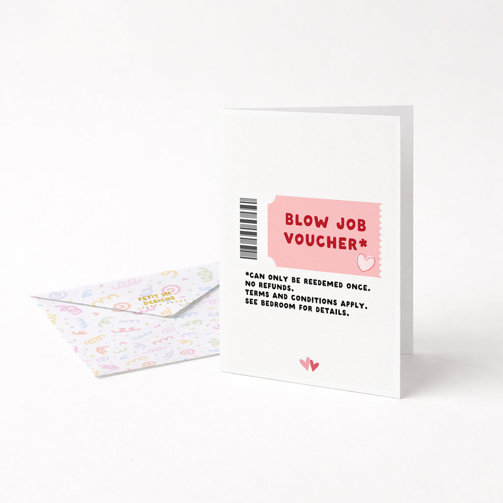 "Blow Job Voucher" Greeting Card