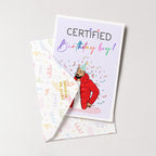 "Certified Birthday Boy" Greeting Card