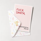 "Fuck Santa. The Judgemental Prick" Greeting Card