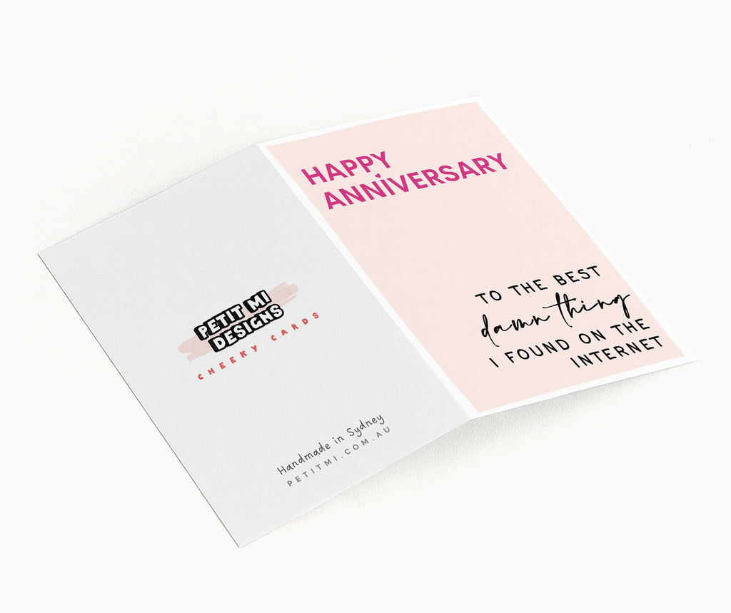 "Happy Anniversary To The Best Damn Thing" Greeting Card