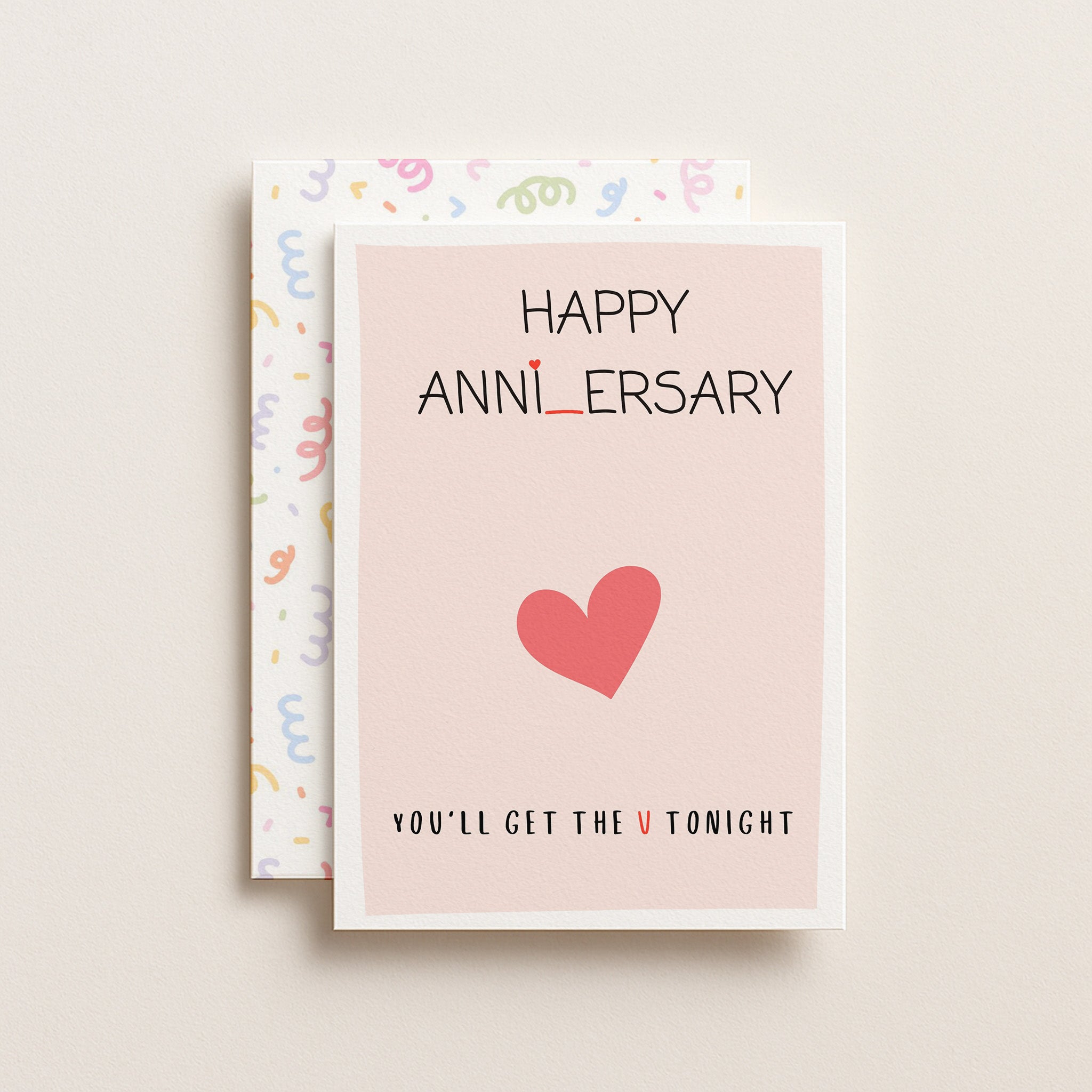 "Happy Anniversary, You'll Get The V Tonight" Greeting Card