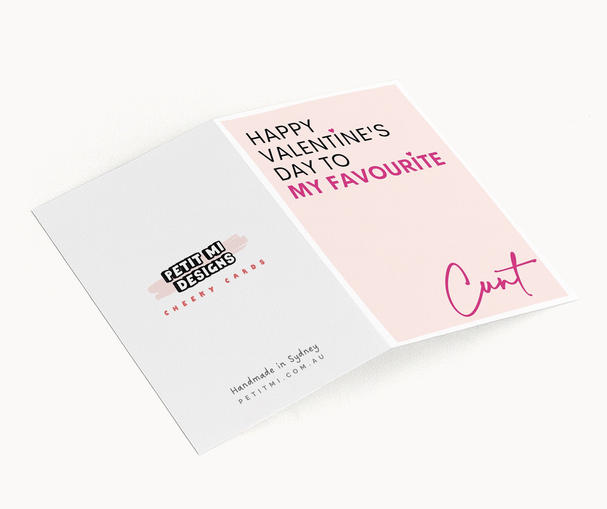 "Happy Valentine's Day To My Favourite Cunt" Greeting Card