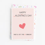 "Happy _alentine's Day. You'll Get The V Tonight" Greeting Card