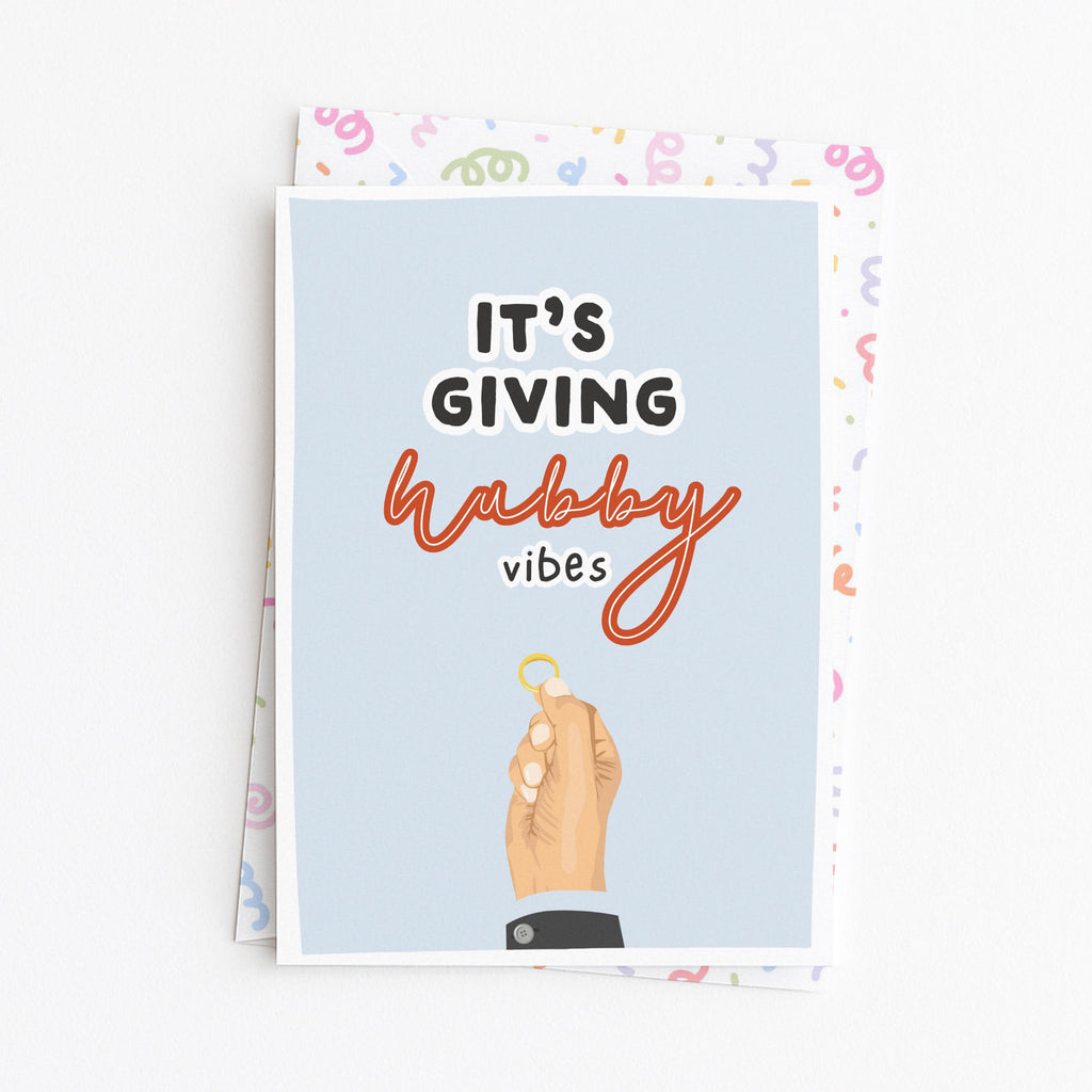 "It's Giving Hubby Vibes" Greeting Card