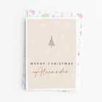 "Merry Christmas Custom Name" Greeting Card