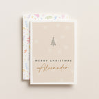 "Merry Christmas Custom Name" Greeting Card