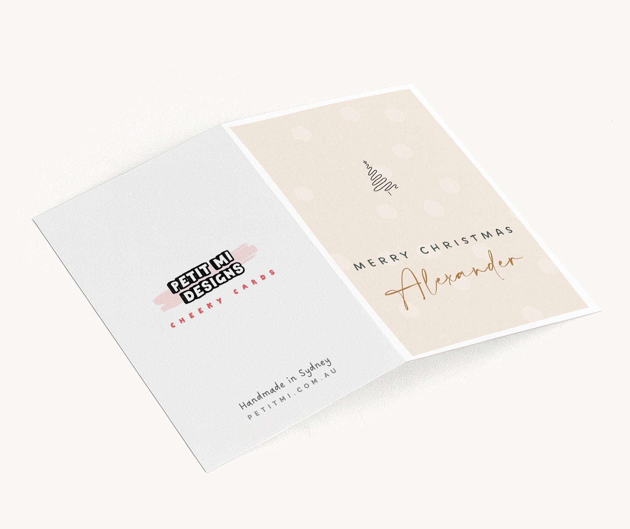 "Merry Christmas Custom Name" Greeting Card