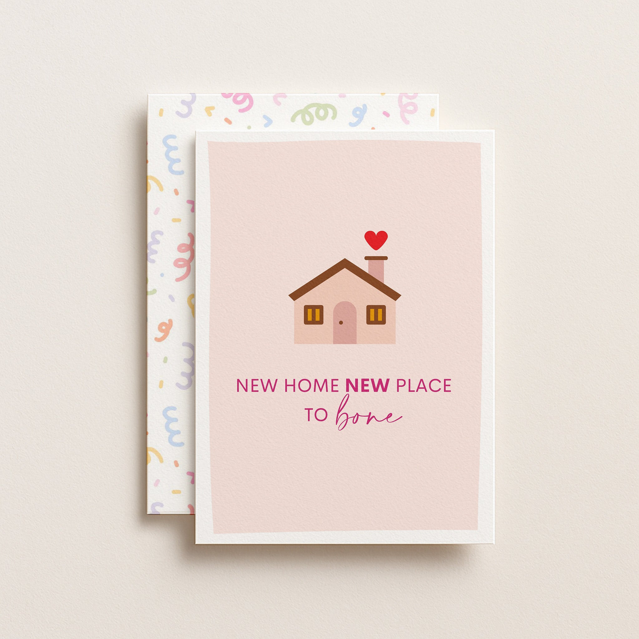"New Home New Place To Bone" Greeting Card