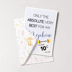 "Only Absolute Very Best For My Nephew White Label" Greeting Card