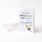 "Only Absolute Very Best For My Nephew White Label" Greeting Card
