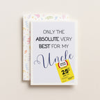 "Only The Absolute Very Best For My Uncle Yellow Label" Greeting Card
