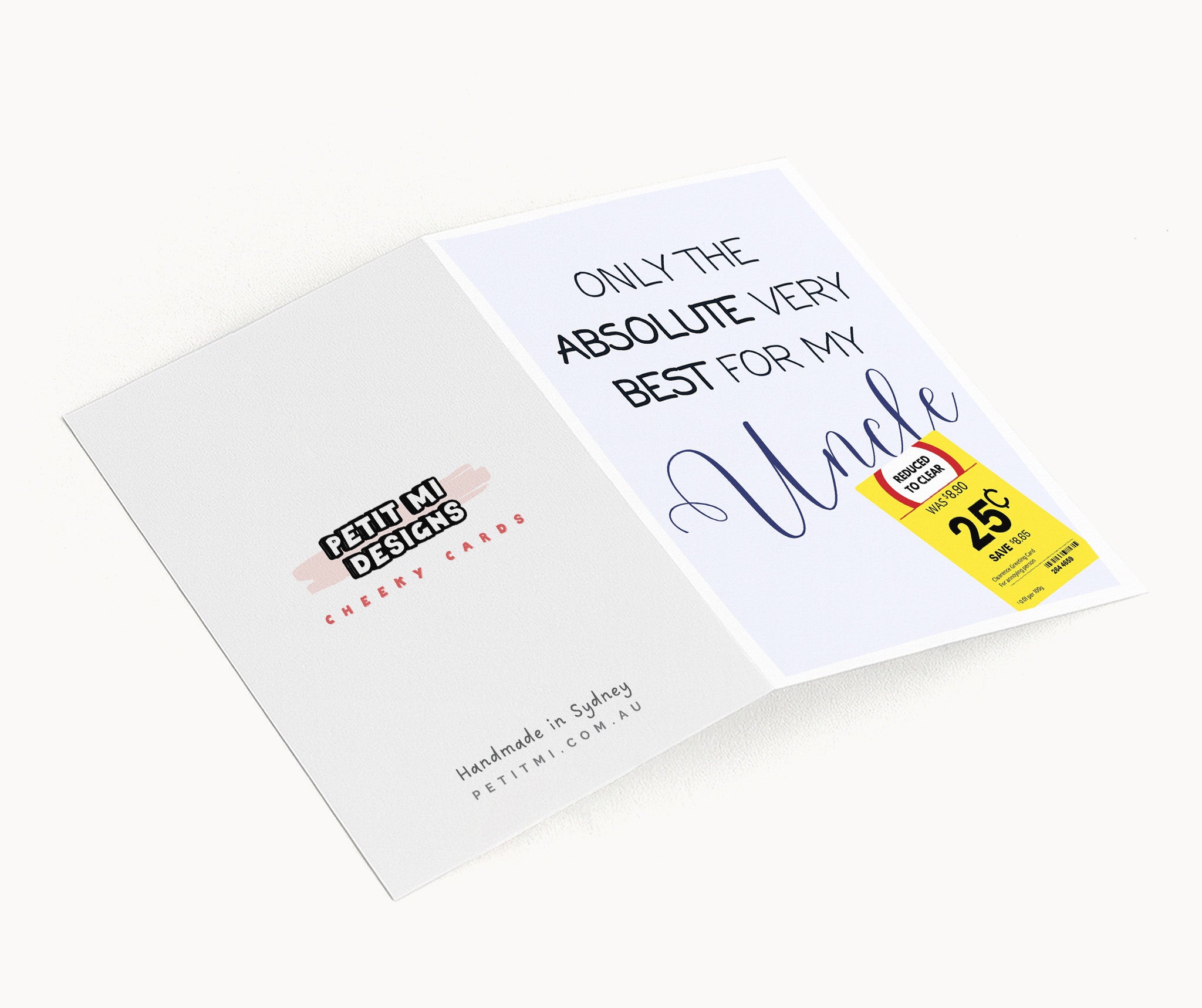 "Only The Absolute Very Best For My Uncle Yellow Label" Greeting Card