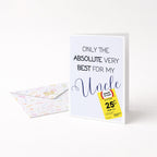 "Only The Absolute Very Best For My Uncle Yellow Label" Greeting Card