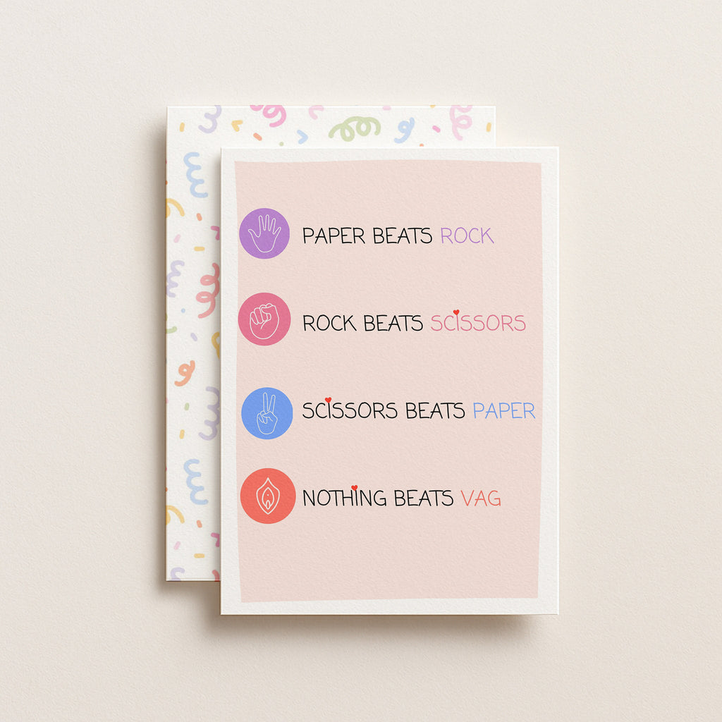 "Scissors Beats Paper" Greeting Card