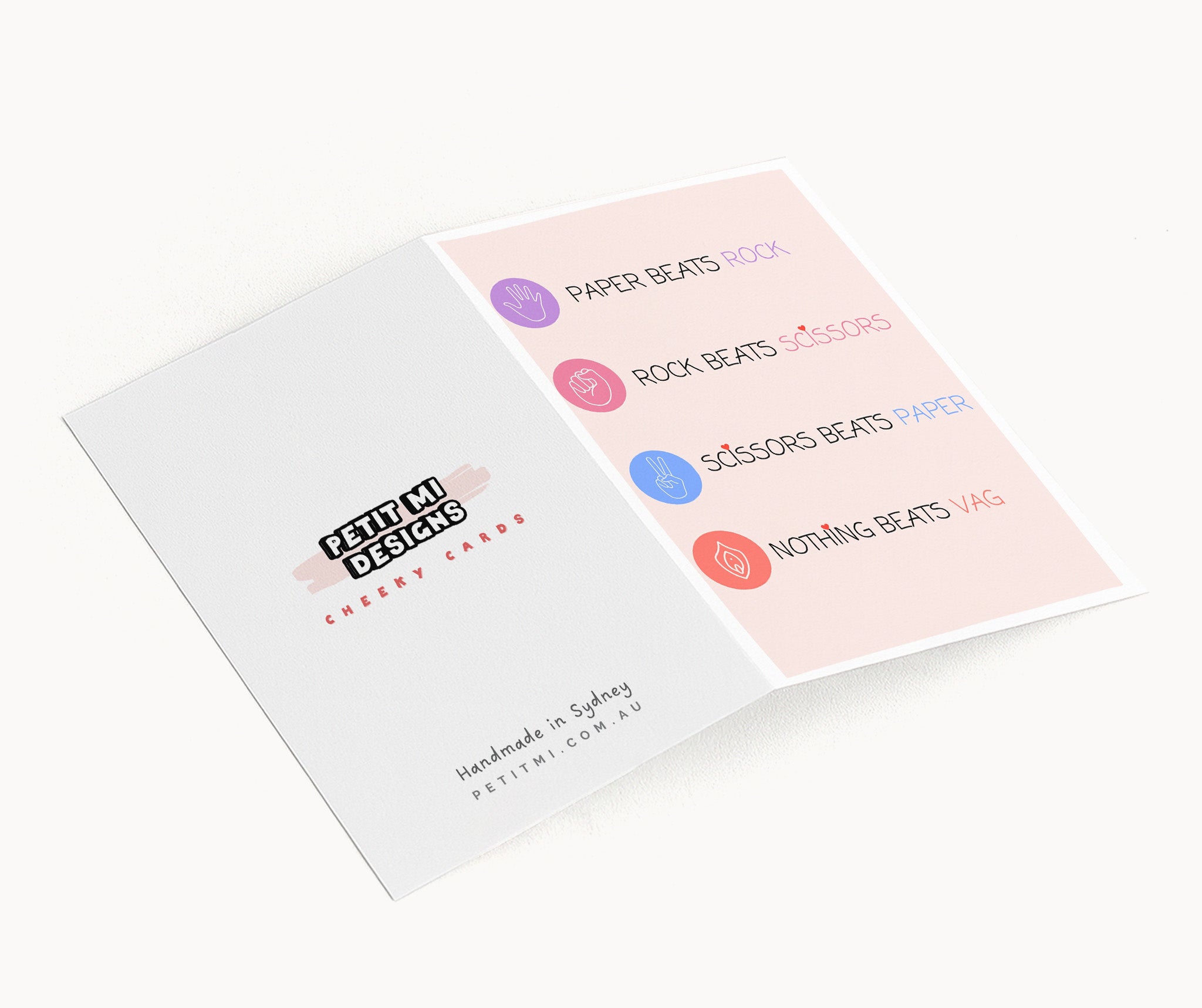 "Scissors Beats Paper" Greeting Card
