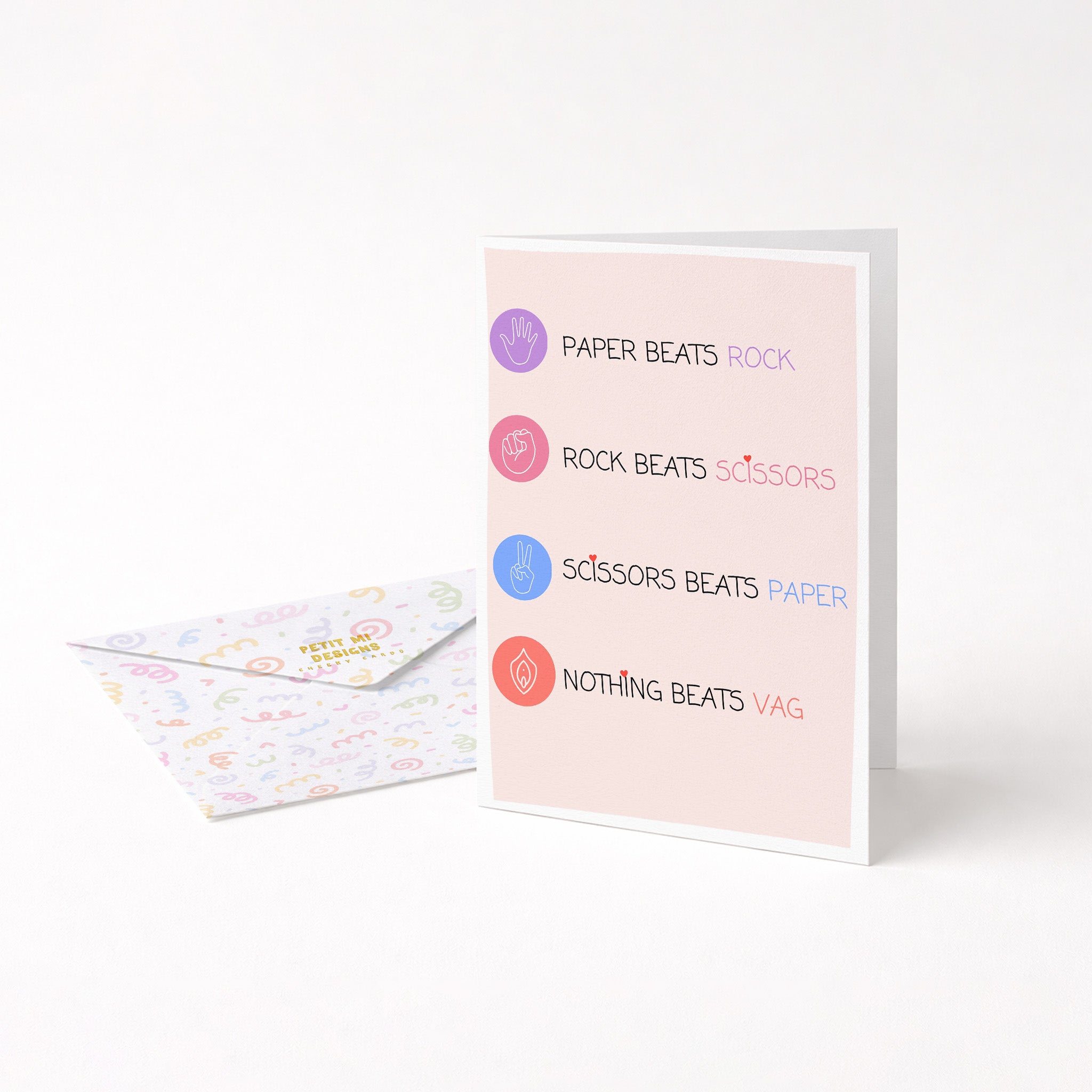 "Scissors Beats Paper" Greeting Card