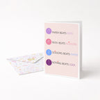 "Paper Beats Rock" Greeting Card