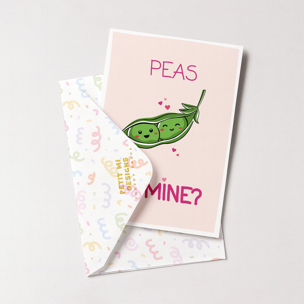 "Peas Be Mine?" Greeting Card