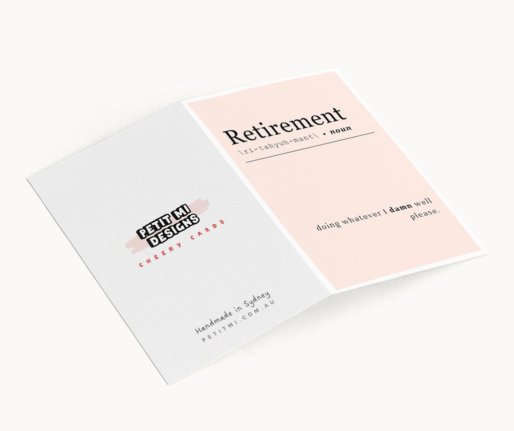 "Retirement Doing Whatever I Please" Greeting Card