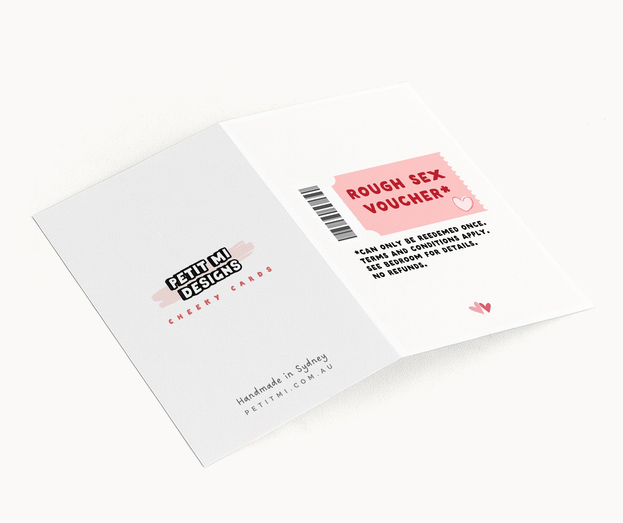 "Rough Sex Voucher Can Only Be Reedemed Once" Greeting Card