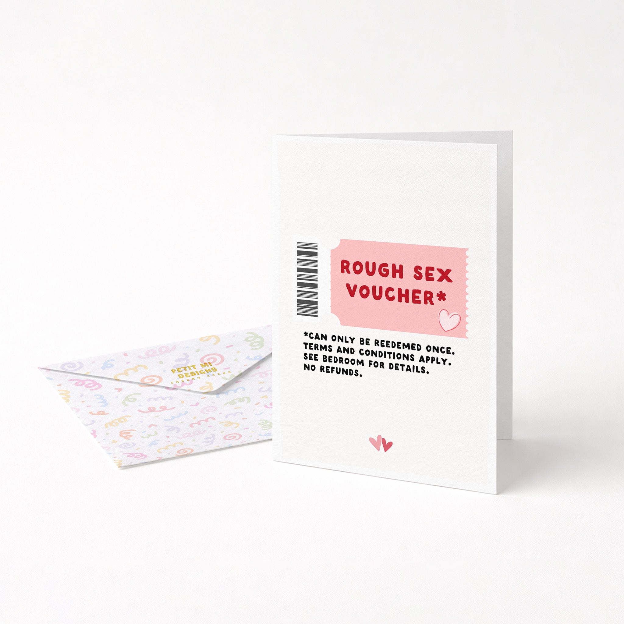 "Rough Sex Voucher Can Only Be Reedemed Once" Greeting Card