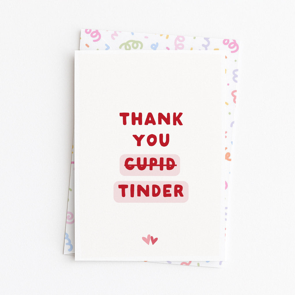 "Thank You Tinder" Greeting Card
