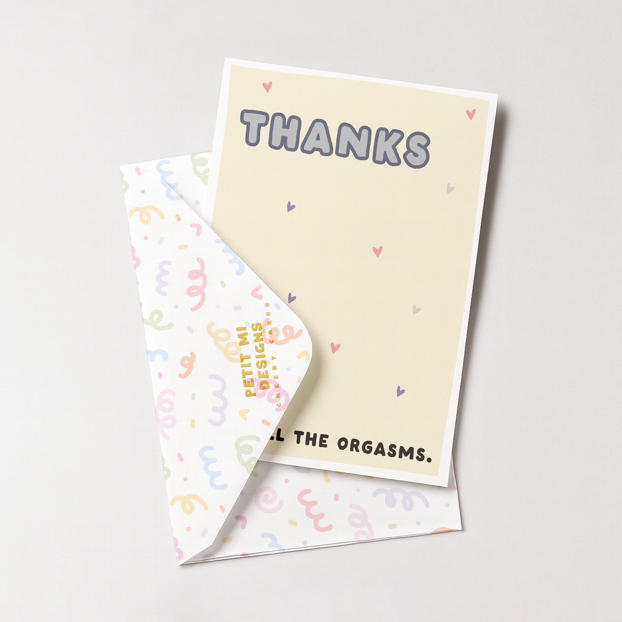 "Thanks For All The Orgasms" Greeting Card