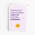 "Thanks For Always Being A Ray Of Fucking Sunshine" Greeting Card