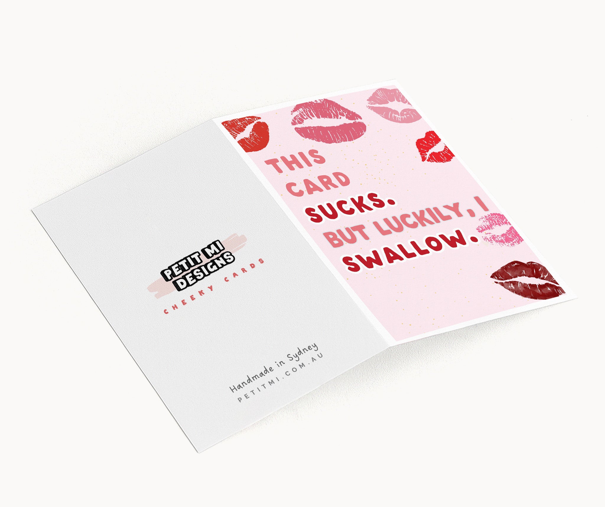 "This Card Sucks. But Luckily Swallow" Greeting Card