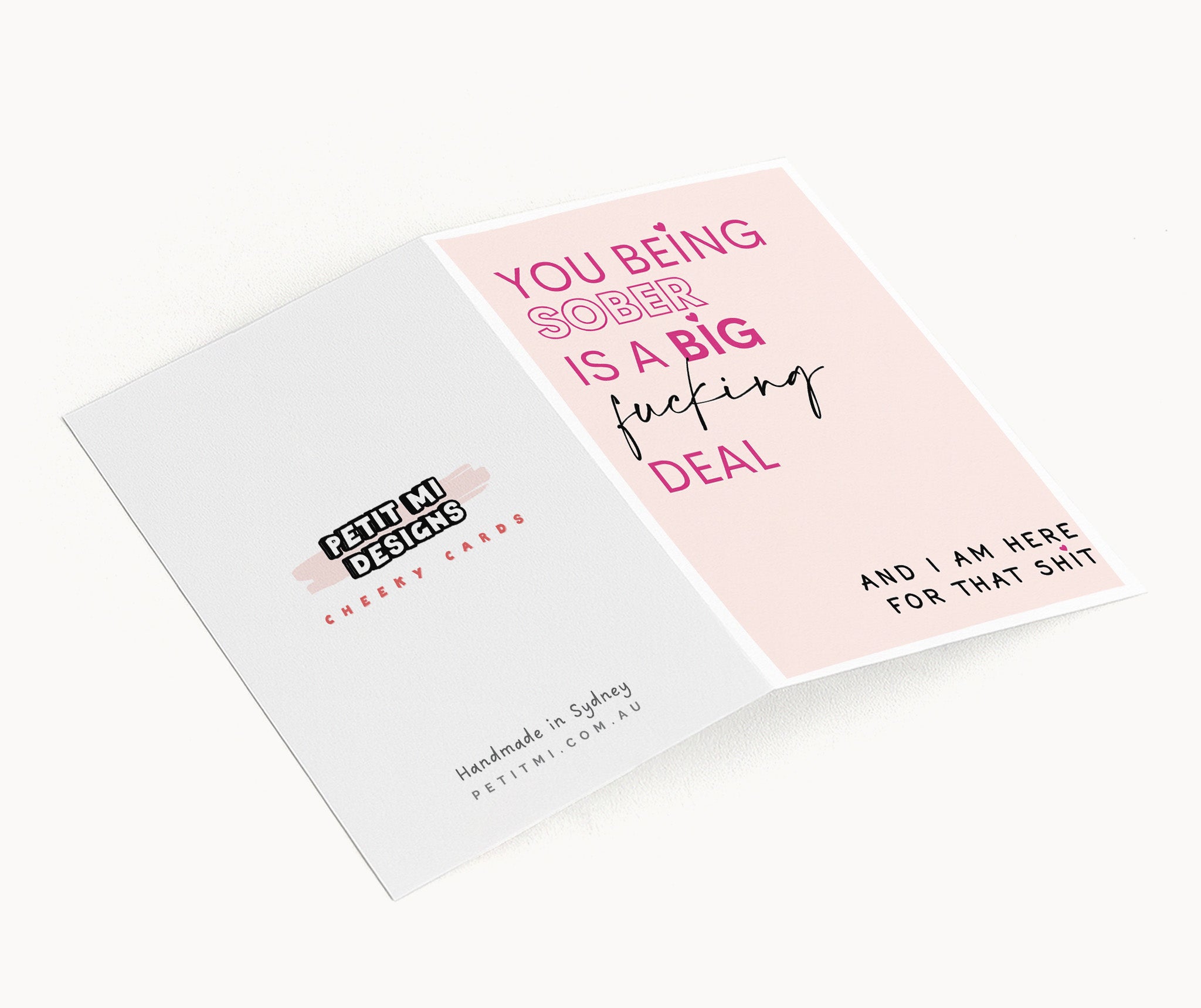"You Being Sober Is A Big Deal" Greeting Card