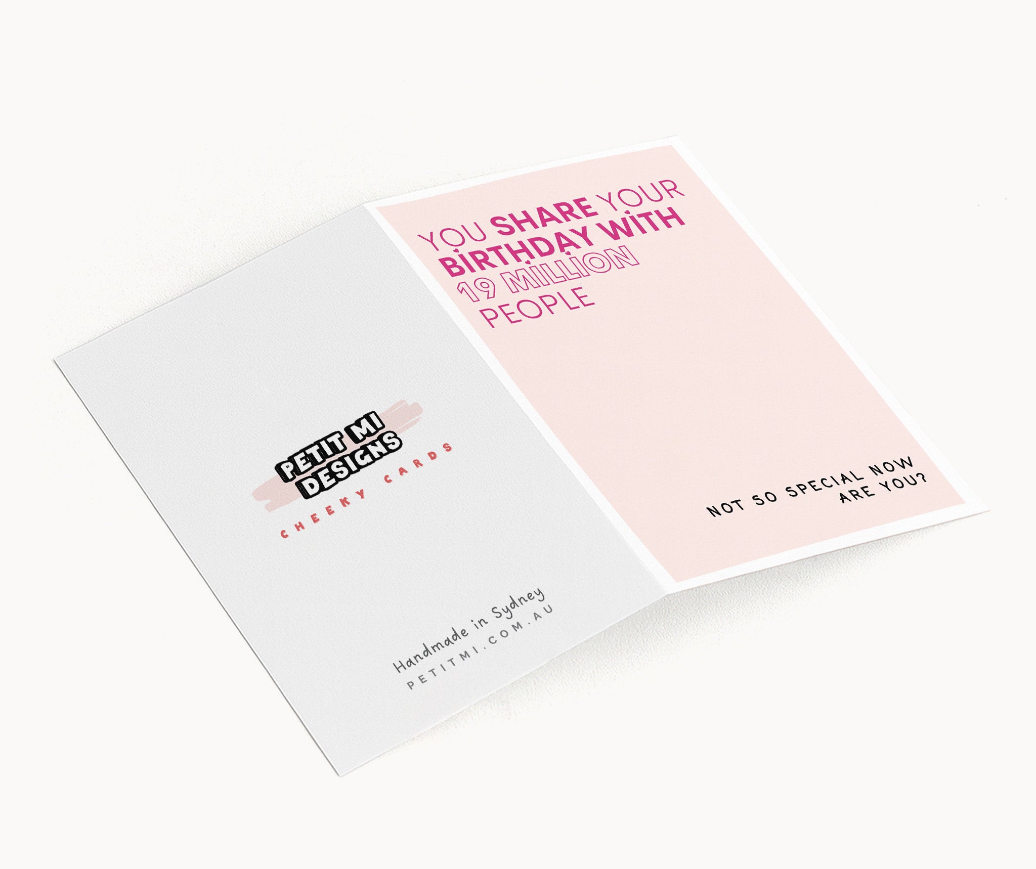 "You Share Your Birthday With 19 Million People" Greeting Card