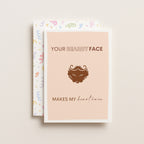 "Your Beardy Face Make My Heart Race" Greeting Card