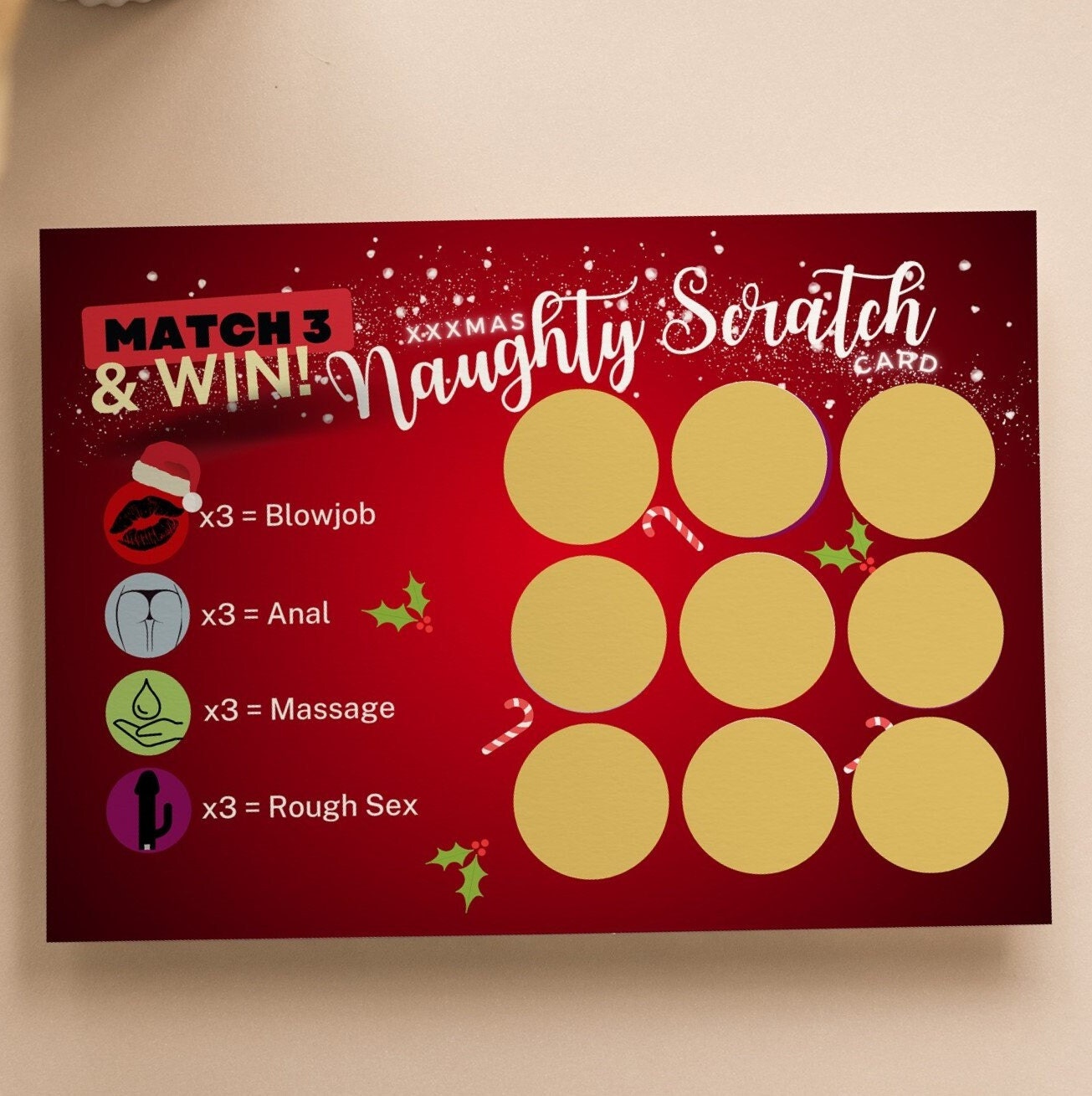 "Naughty Scratch Card - Christmas" Scratch Card